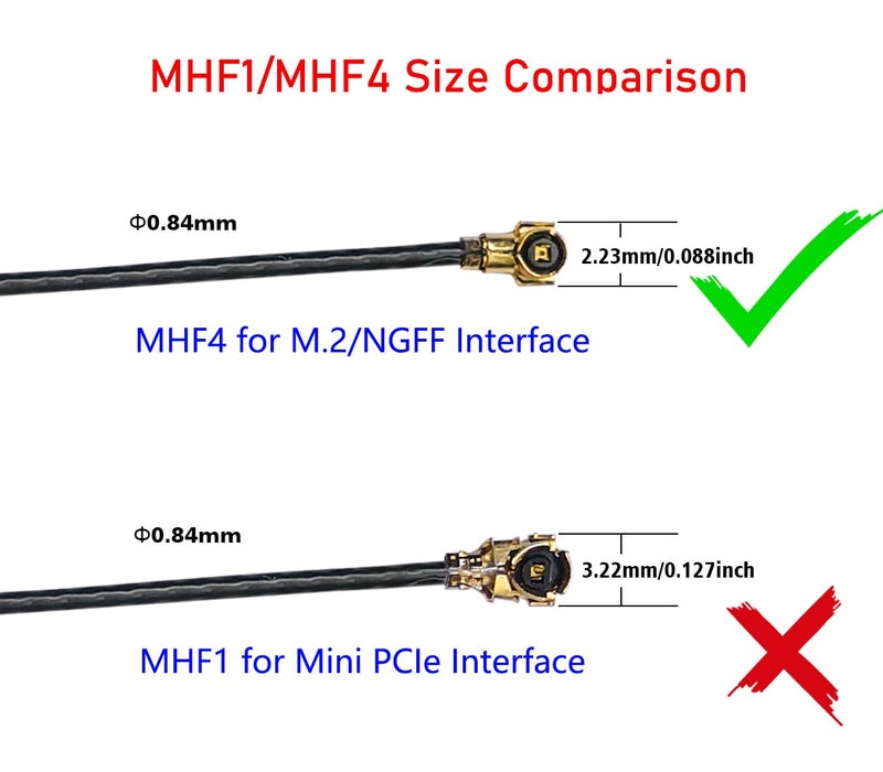 Tenmory UFL to SMA M.2 NGFF U.FL to RP-SMA Female MHF4 Connector Pigtail Antenna Extension Cable (6 inches (4 Pcs)) - Image 5